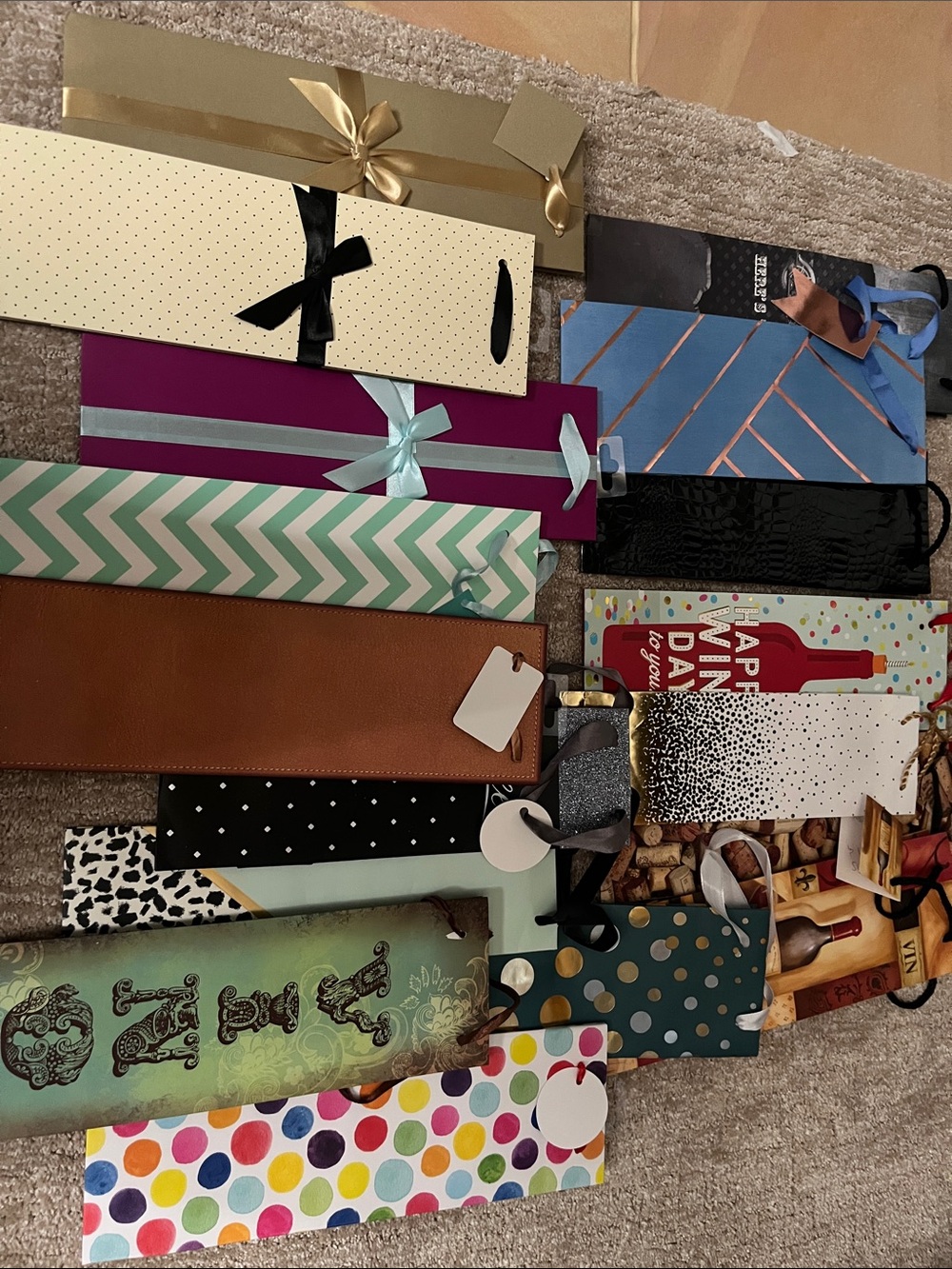 Assorted Decorative Wine Gift Bags